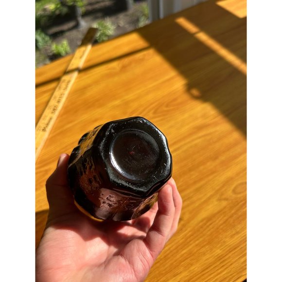 Tiffin Franciscan Madeira brown 4 drinking glasses vintage heavy - Picture 6 of 8